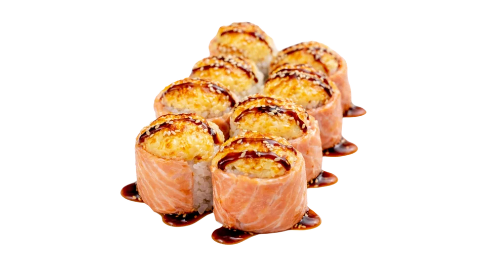 Ролл Запеченная Филадельфия с соусом Пармезан